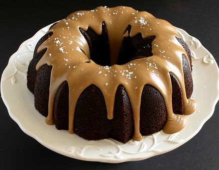 Guinness Stout Chocolate Cake With Smoked Salted Caramel Glaze