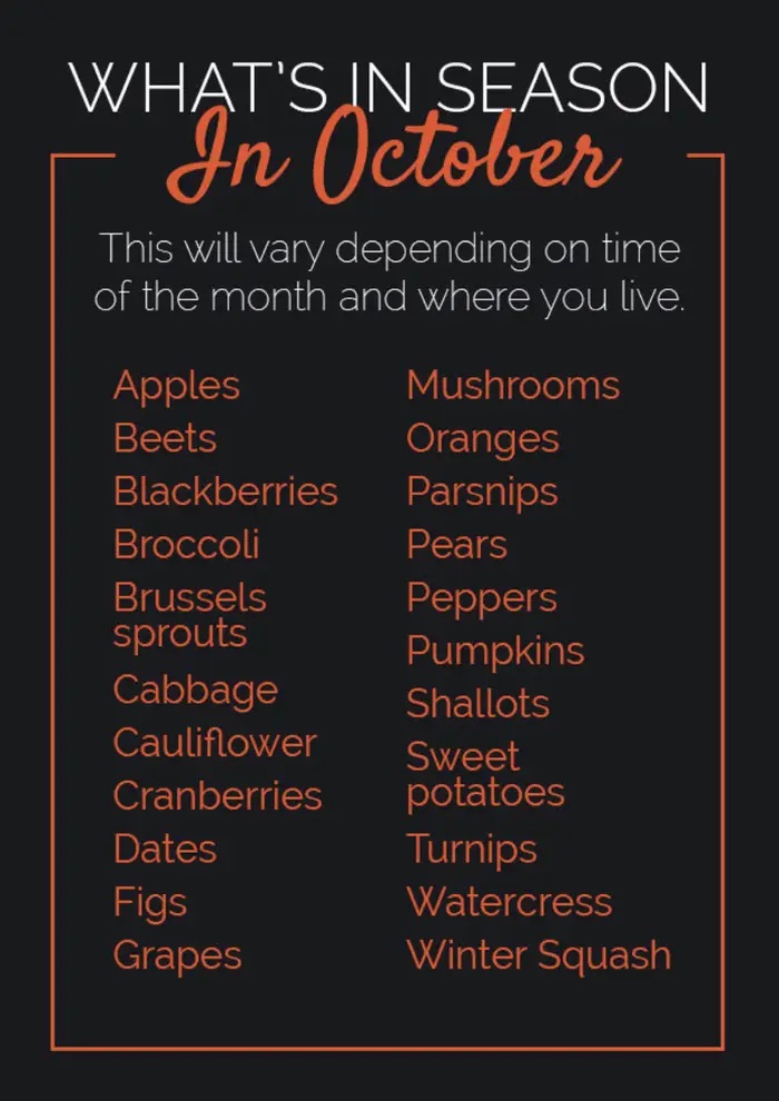 What's in season in October?