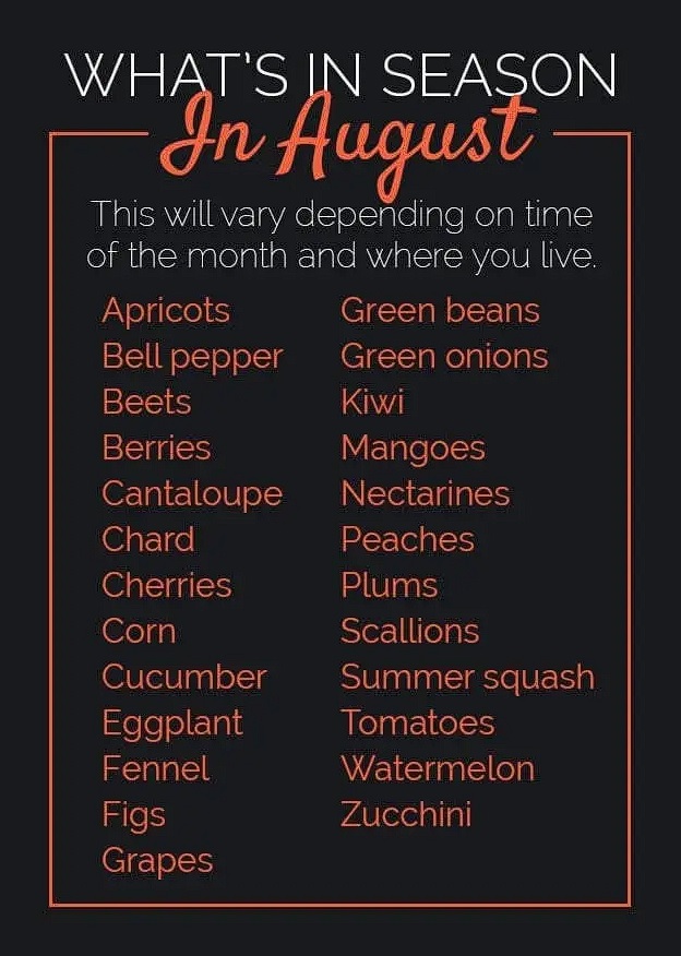 What's in Season in August?